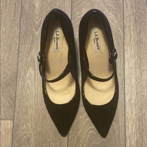 L.K. Bennett London suede Mary Jane pumps